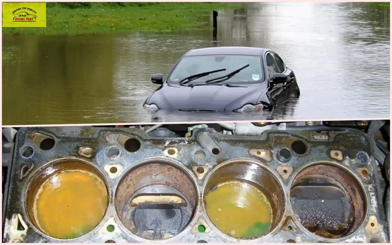 sửa chữa xe ô tô bị thủy kích