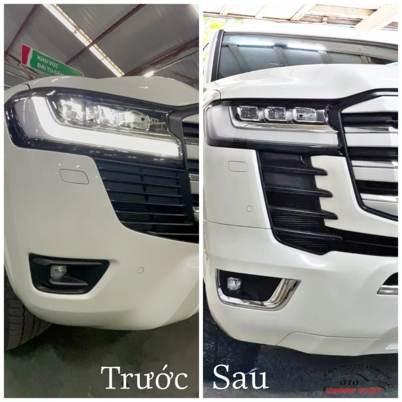 Cản trước Land Cruiser 2022 sau khi độ body kit