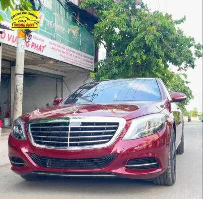 Đổi màu sơn xe Mercedes Benz S450 sang màu đỏ Rubillite